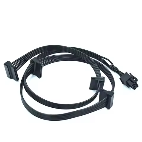 SATA Power Cable for GIGABYTE P750GM P850GM P1000GM Modular PSUs 6 Pin to 4X 15 Pin SATA Hard Drive 