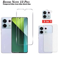 3in1 For Redmi Note 13 Pro Tempered Glass Xiaomi Redmi Note 13 Pro 12 Pro 12s 11 4G 11T 5g 11 Pro 11s Full Cover Screen Glass 3In1 Carbon fiber back film