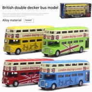 style double-decker bus alloy model bus model bus toy children's toys