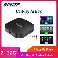 Binize Carplay Ai Box Android 13.0 Wireless Carplay / Android Auto 4-Core 2G 32G For Volvo Mazda VW Kia Toyota