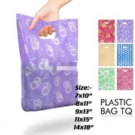 Thank You Bag Gift Bag Plastic Bag TQ Bag 7x10 8x11 9x13 11x15 14x18 (Random Design &amp; Color Pick)