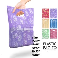 Thank You Bag Gift Bag Plastic Bag TQ Bag 7x10 8x11 9x13 11x15 12x18 14x18 (Random Design & Color Pi