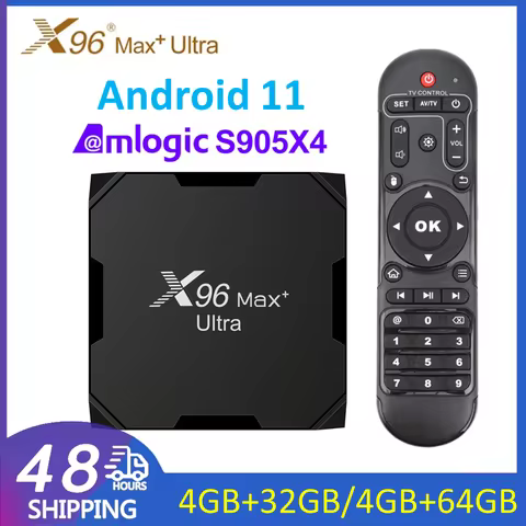 Android 11 X96Max Plus Ultra TV Box S905X4 4GB 32GB 64GB Mail-G31 MP2 8K Wifi BT Streaming Player Fo