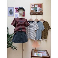 Printed striped t-shirt - A0486