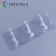 ADAMES Storage Rack PVC for Bathroom,Kitchen Multi-Application Autohesion Transparent Clothes Hanger