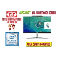 ACER Z24891-8400W10D 23.8" ALL IN ONE TOUCH SCREEN (CORE I5-8400T,4GB DDR4,1TB HDD, NVIDIA MX150 2GB