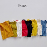 Basic solid color summer 4-way cotton tank top for boys and girls 1 to 7 years old BERNIE AL0125B03