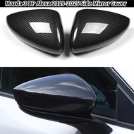 Mazda 3 BP Alexa 2019-2026 Side Mirror Cover Accessories Mazda 3 New Facelift Carbon Fiber Glossy Bl