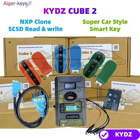 Alger-keys KYDZ CUBE 2 with KYDZ Smart Key Super Car Style KYDZ New Key Programmer NXP Chip Copy 5C5