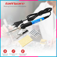 Taffware Solder Iron Adjustable Temperature 60W with 5 Tips / solder listrik 1 set dan timah dekko 6