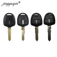 jingyuqin 10pcs/lot Remote Key Shell Case 2 Buttons For Mitsubishi Outlander Grandis Pajero Lancer Car fob Housing