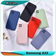 Casing Samsung Galaxy A22 4G A22 5G Smooth Liquid Case Rainbow