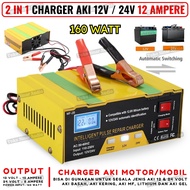 SUNPRO MF-2B Charger Aki Motor Dan Mobil Otomatis Accu Kering Dan Basah Lead Acid Battery Charger Au