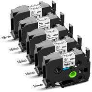 5Pack Compatible Brother Label Tape 18mm TZe-241 Black on White PT-D610BT D600 700 P710BT PTP750W