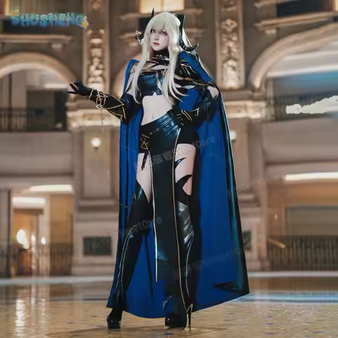 Sin Cosplay Costume Game Path to Nowhere High quality leather tops shorts cloaks gloves headwear, so