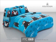 FOUNTAIN ชุดผ้าปู / นวม FTC 069 KUMAMON (คุมะมง) ผ้าปู ผ้านวม 3.5 5 6 ฟุต wonderful bedding bed ชุดผ้าปู ชุดที่นอน ชุดเครื่องนอน ชุดผ้านวม ครบชุด