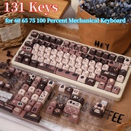 131 kunci profil MOA PBT Keycaps Sublimasi Papan Kekunci Mekanikal Keycaps MX Switch Profile untuk 6