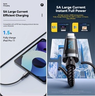 ESSAGER 超大功率 240W 5A 大電流 2M Type C 轉 Type C 充電線 數位快充數據線 qqbckp1 ESSAGER ultra-high power 240W 5A Hig