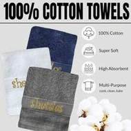 A Custom Embroidered Handkerchief/Face Towel /Bath Towel, Personalized Towels/Bath Towels, Customize