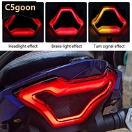 C5GOON Motorcycle LED Tail Light Rear Brake Lamp Integrated Turn Signal Light for Yamaha MT-07/25 R3