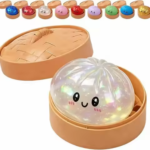 Hot Dumpling Decompression Squish Balls Reusable Low Rebound Stress Dough Toys for Home Office Decor