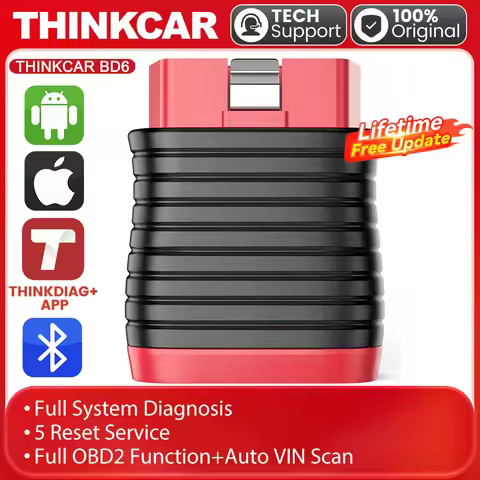 THINKCAR BD6 obd2 Scanner Bluetooth, Check Engine Diagnostic Tool 5 Resets Lifetime Free Car Tools