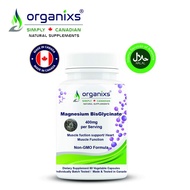 Organixs Pure Magnesium BisGlycinate 400mg Magnesium Glycinate Best form of Magnesium - 60 Vege Caps