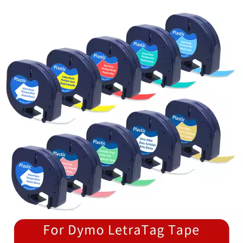 91331 91330 Multi Colors Compatible for Dymo LetraTag Label Tape Plastic 91201 91200 Ribbon for LT10