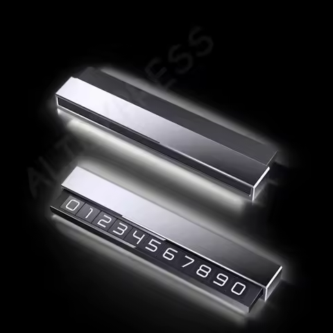Vehicle Number Plate Holder with Luminous Phone Option; Essential Temporary Parking Card Accessory