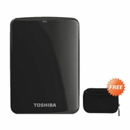 Toshiba Canvio 1TB External Hard Drive HDD 1 TB BONUS POUCH