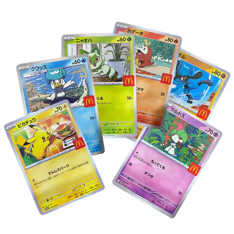 Handmade DIY Pokemon Card McDonald 6Pcs Limited Pikachu Collection Cards Proxy in ​Japanese Version
