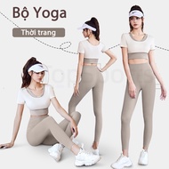 Topsports New Style Women's lulu Shark Professional Pilates Two-Piece Short-Sleeved Yoga Suit