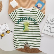 【Striped little dinosaur-baby clothing】baby clothes summer climbing clothes baby dinosaur baby cloth