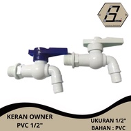 PUTIH Owner PVC Faucet, 1/2 Inch, White
