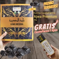 Kurma Ajwa Castle Farm Premium 1kg GRATIS 7 AJWA Kurma Ajwa Kurma