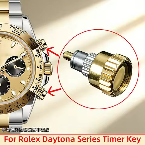 4130 Movement Watch Accessories for Rolex Daytona 116508/116505 116500 Button Crown Key Silver Gold 
