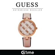 [Official Warranty] Guess GW0027L2 Women's Analog Quartz Pink Leather Strap Watch