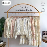 Orenji VNS Haura R44 Skirt Set with Floral motif suit