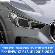 For BMW X1 F48 U11 2016-2024 Car Exterior Headlight Anti-scratch Front Lamp Transparent TPU Protecti