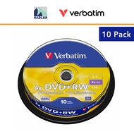 Verbatim DVD+RW 4.7GB 4X 120min Rewritable Disc [10pcs]