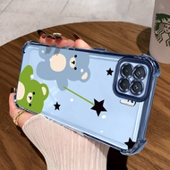 Casing hp for OPPO A93 Reno 4F Reno 4 Lite F17 Pro Case Bear Star Case Not easy to fade Cesing Clear