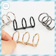 Adfz 2pcs Metal 3 Rings Binder Notebook Hinged Rings Album Spiral Binder Rings Loose Leaf Circle Bin