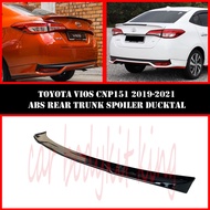 TOYOTA VIOS NCP151 2019-2021 ABS REAR TRUNK SPOILER DUCKTAIL WITH PAINT (PIANO BLACK) ABS SKIRT LIP 