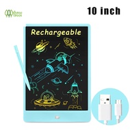 threetees 10 inch LCD Rechargeable Writing Tablet Built in Colorful Screen Writing Board Doodle Pads