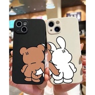 🚚Local Ready Stock💥Funny Bunny Bear Couple Phone Case / iPhone Couple Phone Case