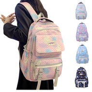 SY B7121 Female Student Backpack Large Light Capacity Printed Fashion Multi-Purpose School Bag