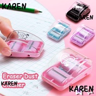 KAREN Eraser Dust Cleaner School Office Supplies With Cute Eraser Mini Manual Desktop Vacuum Cleaner