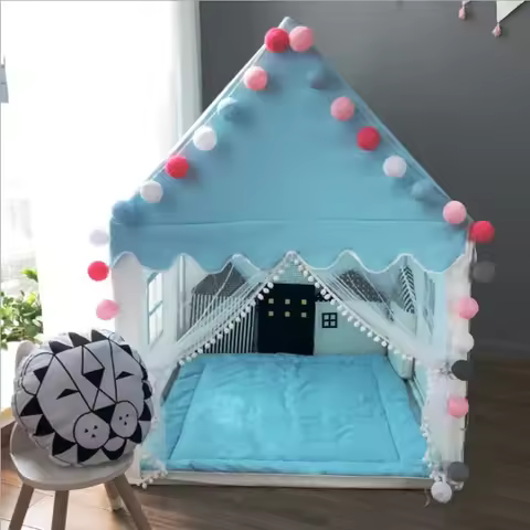 1 Piece Of Children's Indoor Tent Game Princess Castle Small House, Boy Girl Gift 53*49*37in