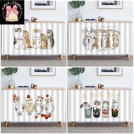 BLneatStyle Cartoon Kitchen Curtain Cat Design Langsir Kabinet Dapur Curtain 3D