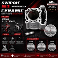 HONDA RS150 RSX CERAMIC RACING BLOCK 62mm / 63mm / 65mm（ SWIPOH ）RS 150 RSX150 CYLINDER BLOCK ASSY